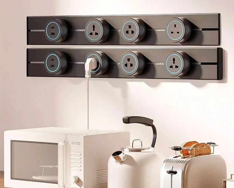 Movable Track Socket Smart Home Appliances Electronic Modular Mounted Rail