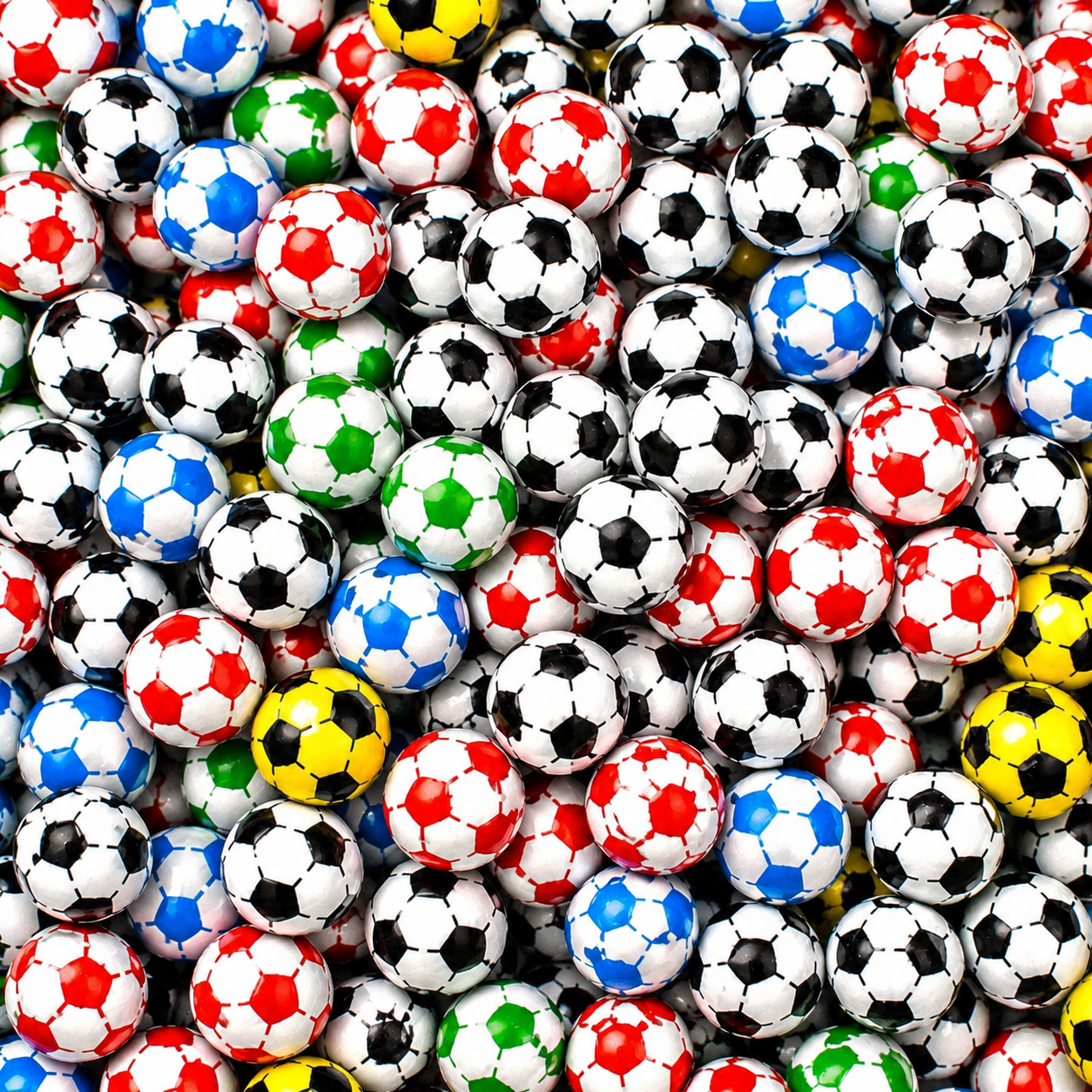 Multi Coloured Chocolate Footballs