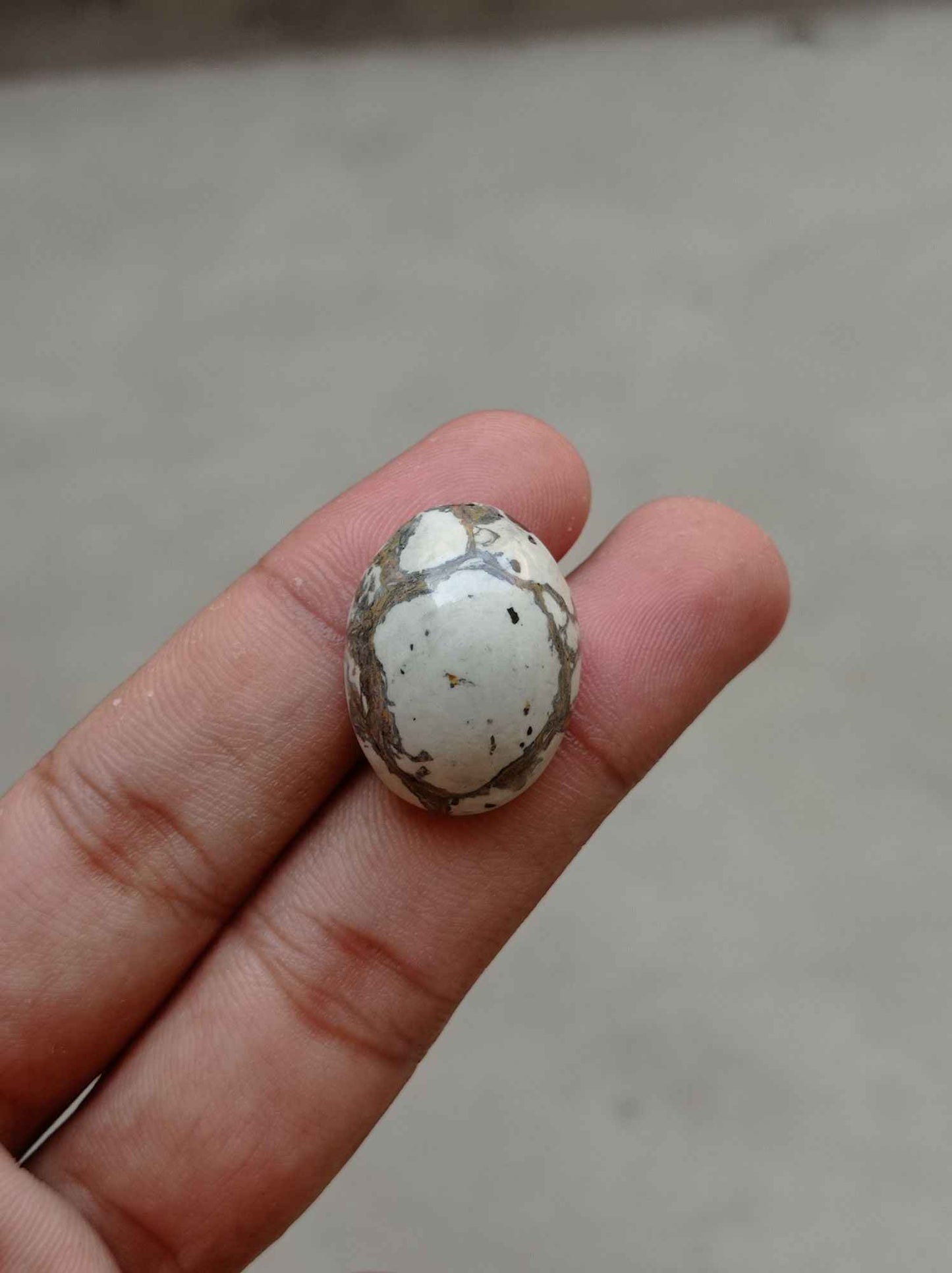 30.8ct Jasper - White Jasper Cabochon - 26x20x10mm