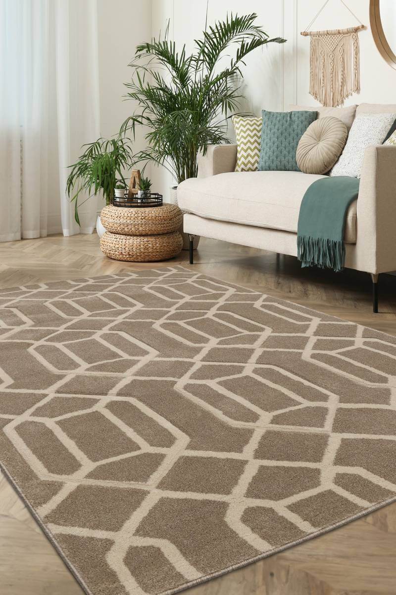 Newport Lattice Rug – Textured Geometric