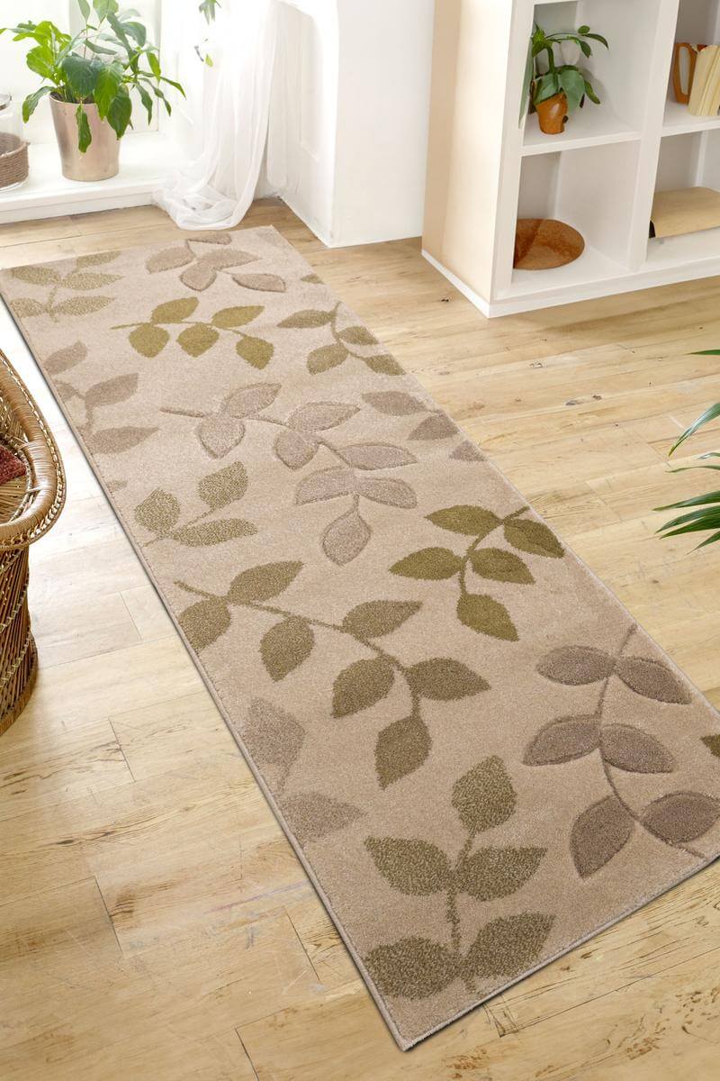 Newport Leaf Rug – Hand-Carved Floral Design