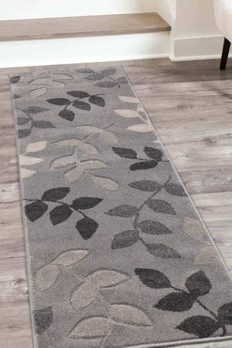 Newport Leaf Rug – Hand-Carved Floral Design