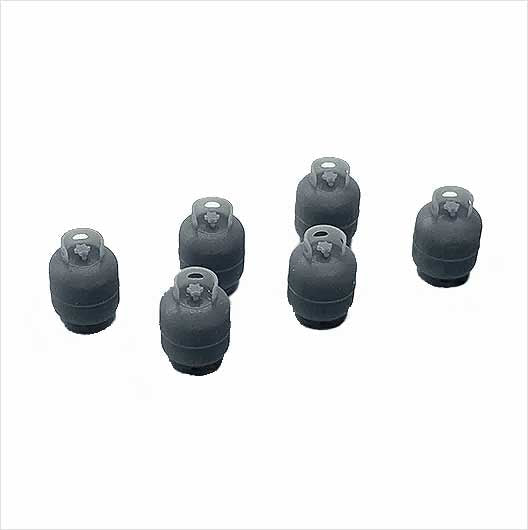 O Scale Ready to Paint Propane Bottle (6 pack)