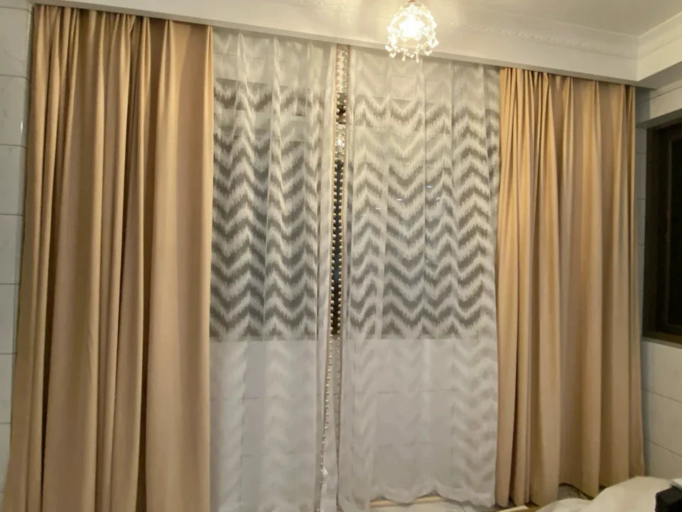 Modern Beige Velvet Curtains for Living Dining Room Bedroom Australian Cashmere Blackout Custom Door Window Drape Room Decor