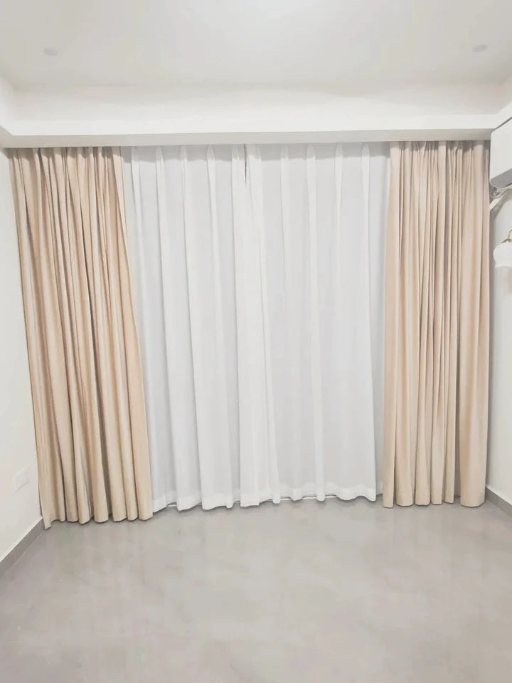 Modern Beige Velvet Curtains for Living Dining Room Bedroom Australian Cashmere Blackout Custom Door Window Drape Room Decor