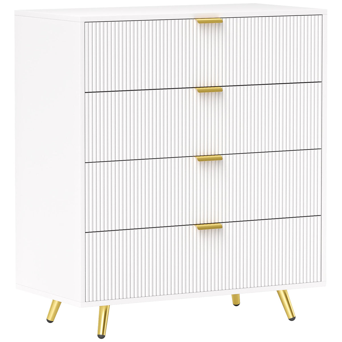 HOMCOM Chest of Drawers with 4 Drawers for Bedroom, Living Room