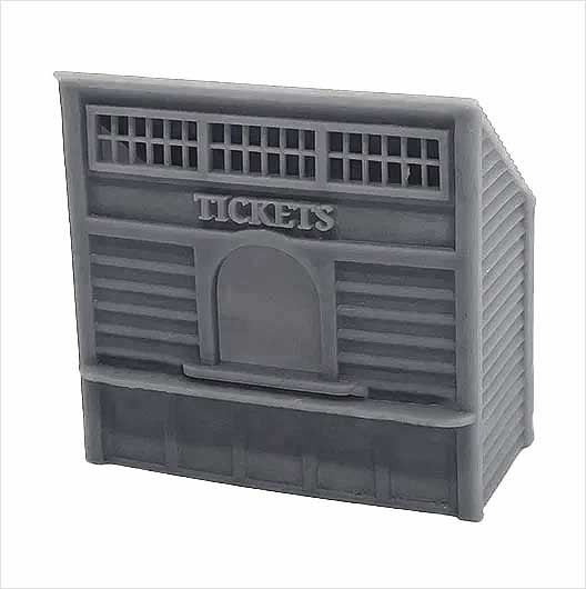 Ready to Paint Steam-Era Ticket Kiosk