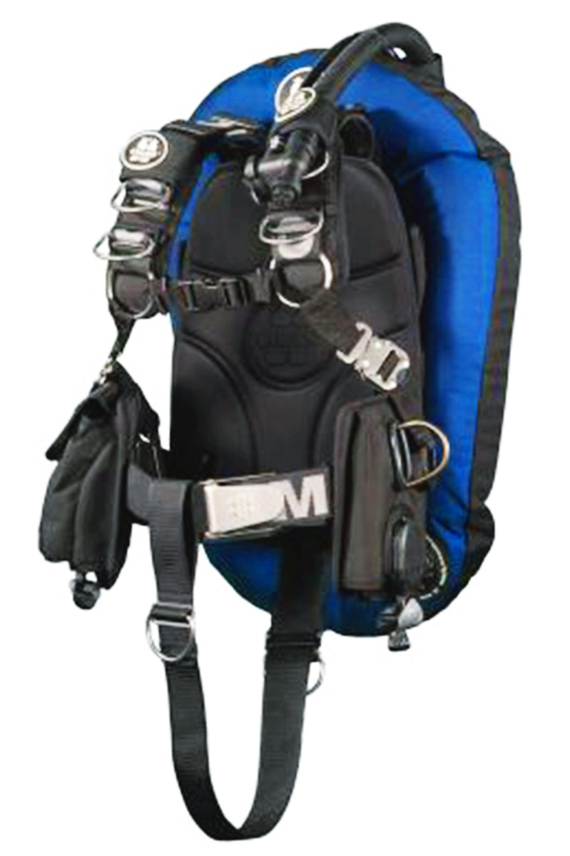 OMS Ocean Blue/Black 27Lb12.5Kg Stainless Steel Comfort Harness III Performance Mono Signature Single Tank BC System S11718023