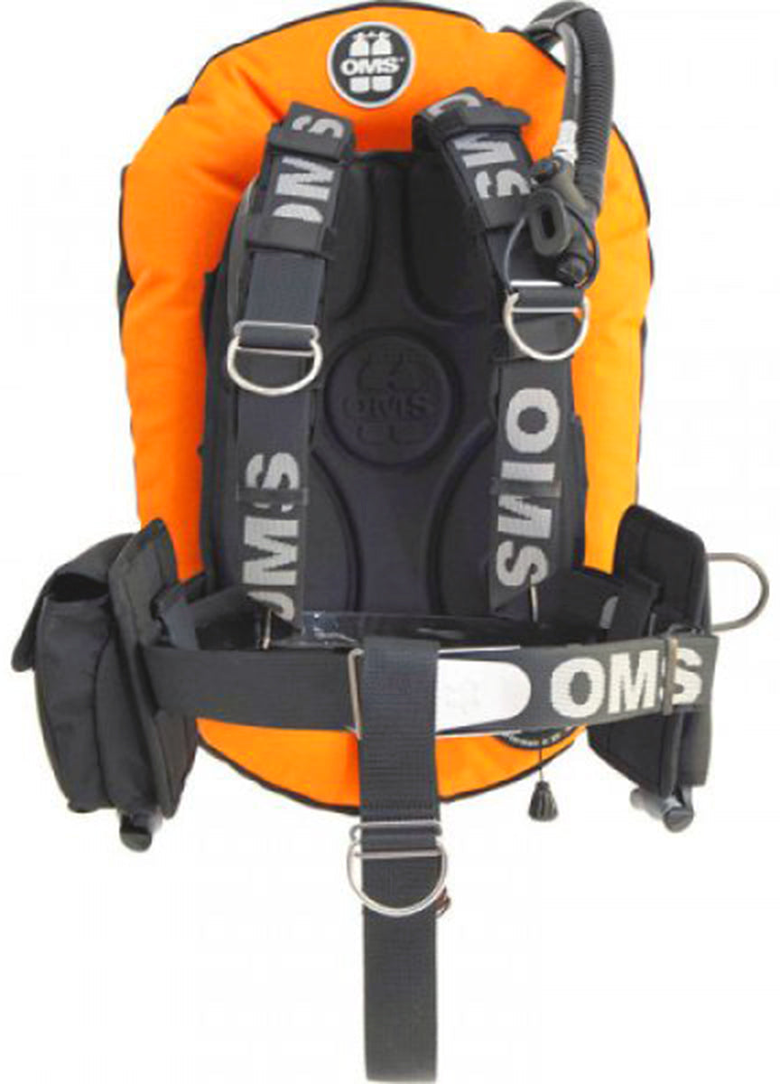 OMS Lava Orange/Black 32Lb14.5Kg Aluminum Comfort Harness III Performance Mono Signature Single Tank BC System S11618061