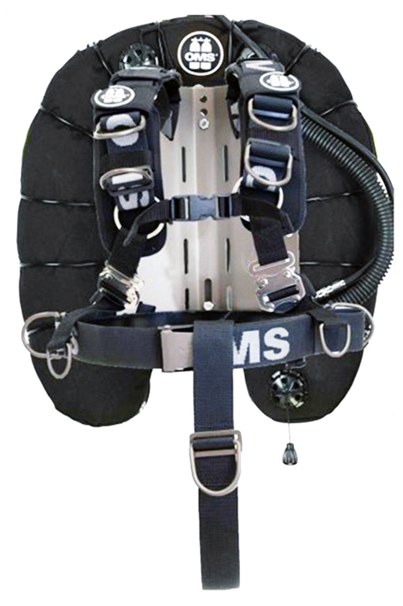 OMS Black 45Lb20Kg Aluminium Comfort Harness III Deep Ocean Signature Single/Twin Tank BC System S11618095