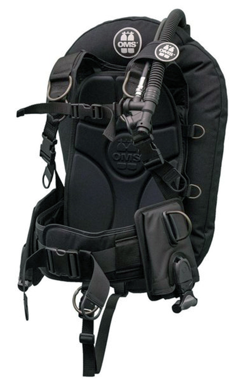 OMS All Black 32Lb14.5Kg IQ Lite Cummerband Signature Harness Performance Mono Wing BC System Size XS S11518057