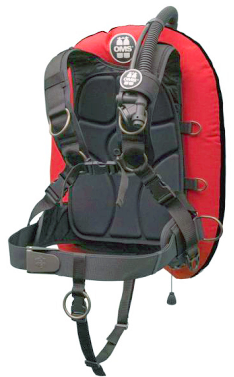 OMS Indian Red/Black 27Lb12.5Kg IQ Lite Harness Performance Mono Wing BC System Size S S11518110