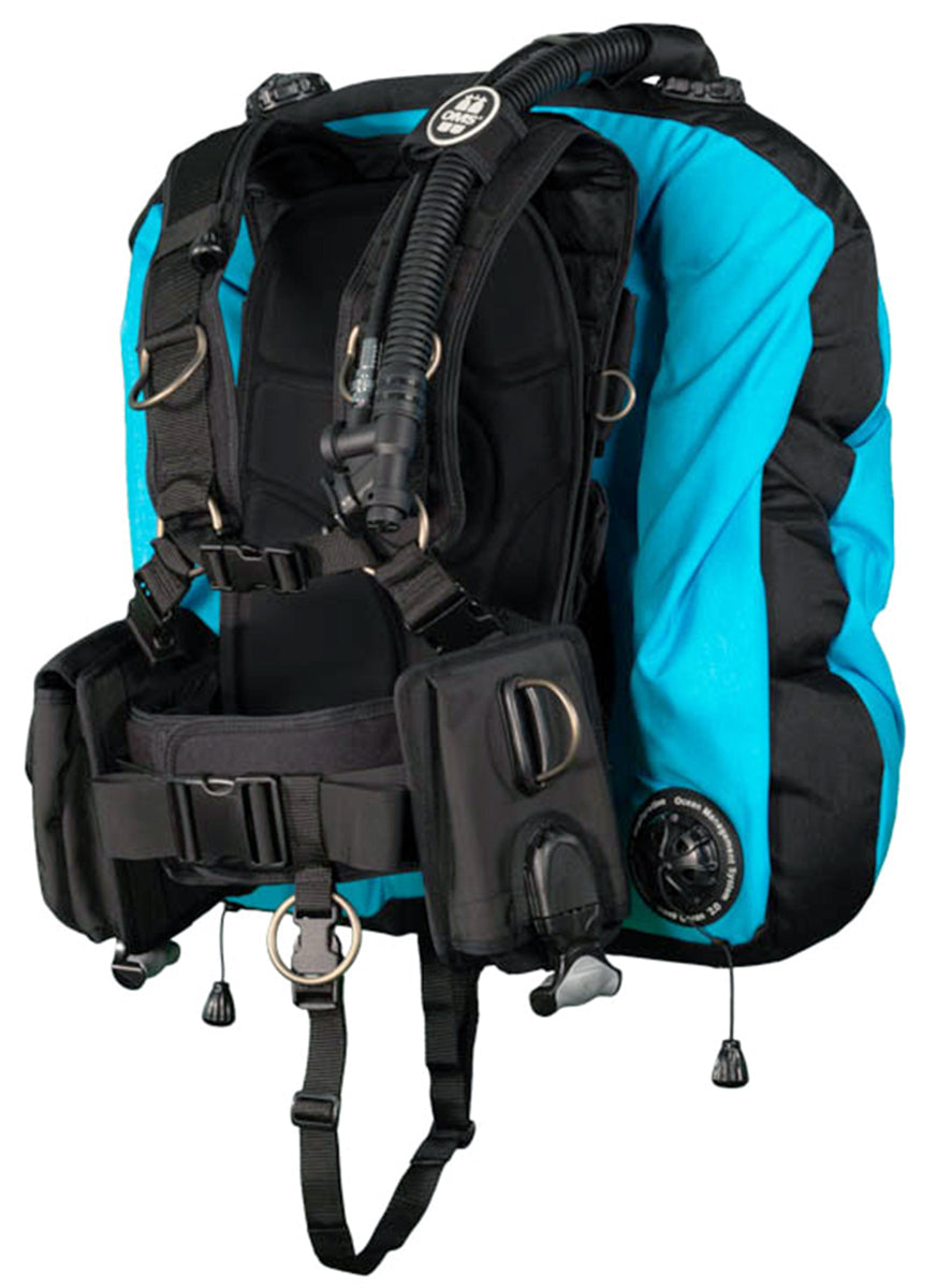 OMS Miami Blue/Black 45/60Lb20/27Kg IQ Lite CB Signature with Deep Ocean 2 Hybrid Wing Size XS S11818045