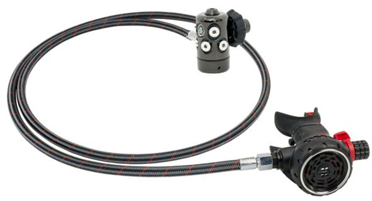 OMS PVD Black Airstream C Evoque Lite Regulator DIN with 100cm Miflex Hose S13318014