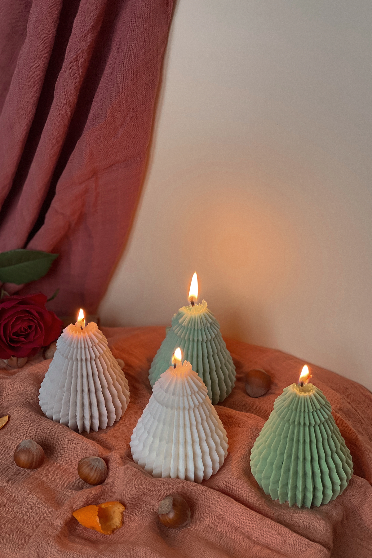 Origami Christmas Tree Candle