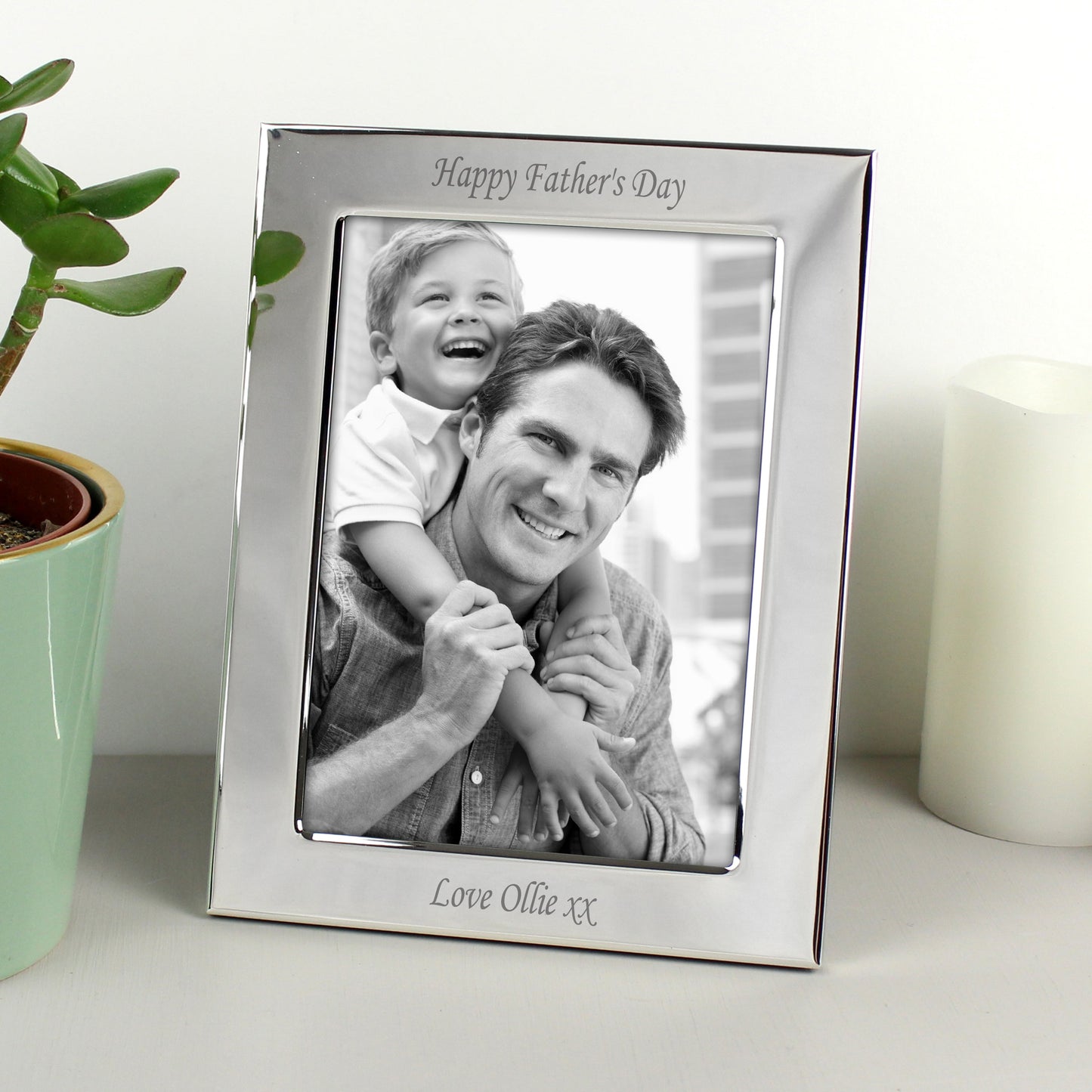 Personalised Silver Plated 6x4 Inch Photo Frame