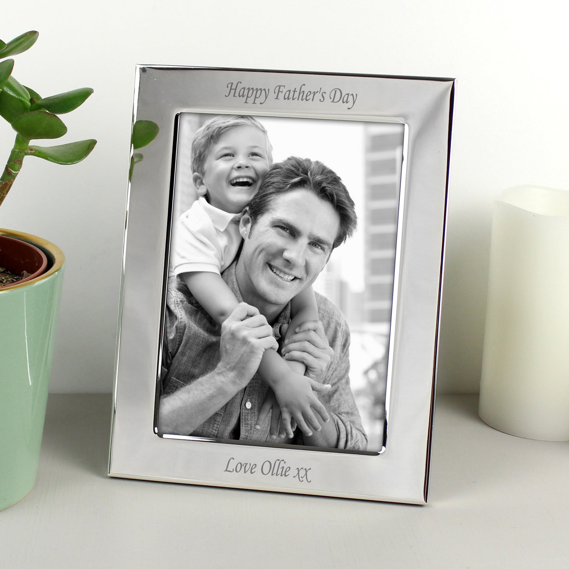 Personalised Silver Plated 6x4 Inch Photo Frame