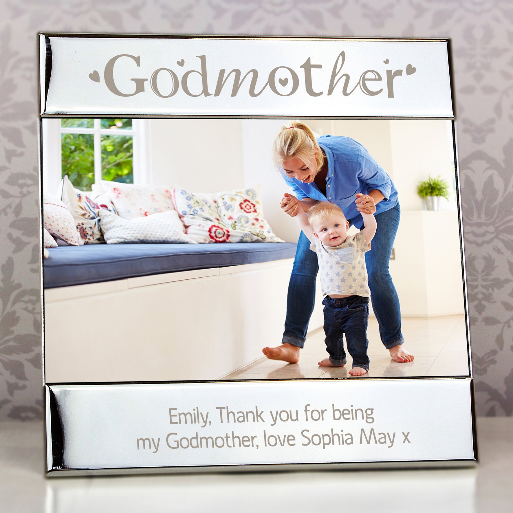 Personalised Silver Godmother 6x4 Inch Photo Frame