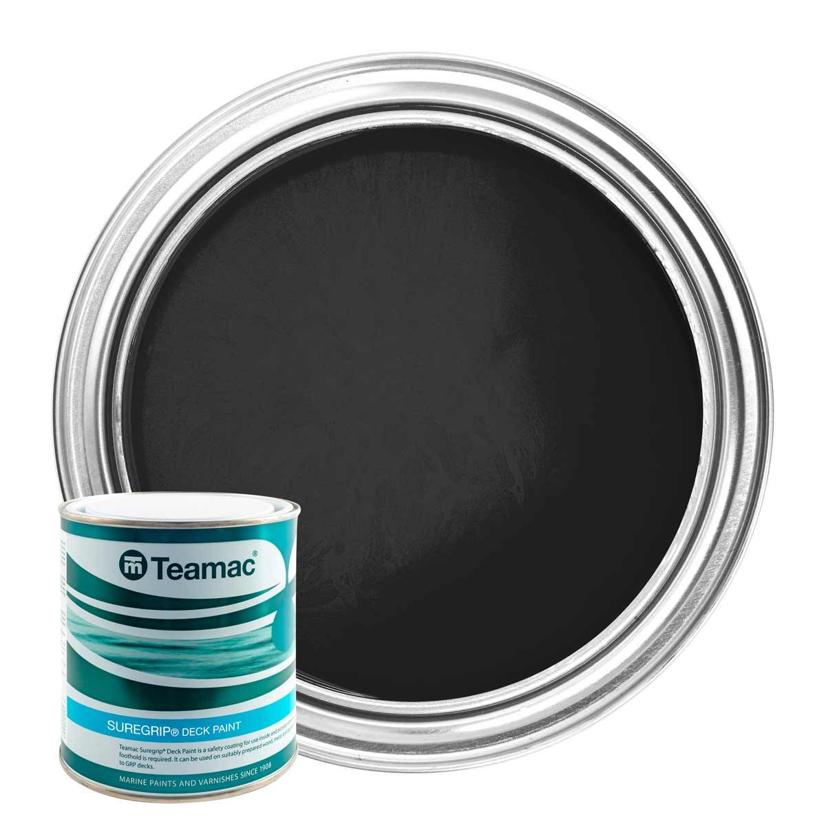 Teamac Suregrip Deck Paint in Black (1 Litre) PA-336