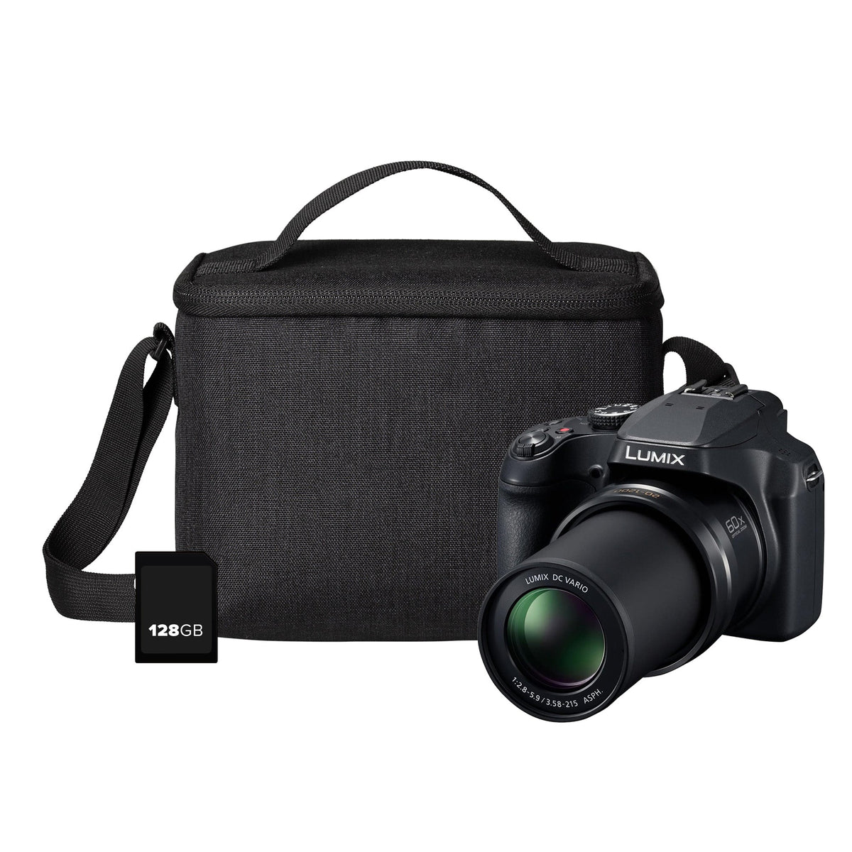 Panasonic Lumix DMC-FZ82D 18MP Bridge Camera - Black