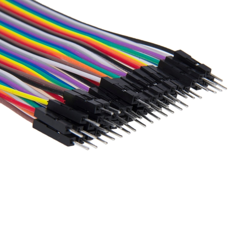 Multicolored 40 Pin Breadboard Jumper Wires Ribbon Cable, Male to Male, Male to Female, Female to Female