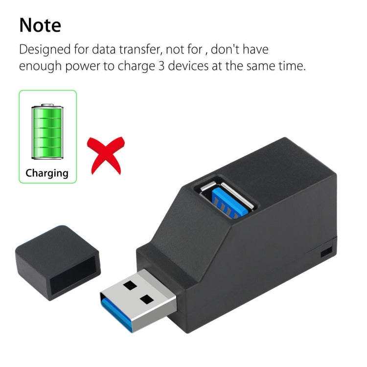 Portable Mini 2 x USB 2.0 1 x USB 3.0 HUB with Lanyard