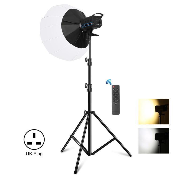 PULUZ 220V 120W Studio Video Light + 2.8m Light Holder + 65cm Foldable Lantern Softbox Photography Kit, 120W 2700K-6500K Light 2.8m Light Holder Kit US Plug, 120W 2700K-6500K Light 2.8m Light Holder Kit EU Plug