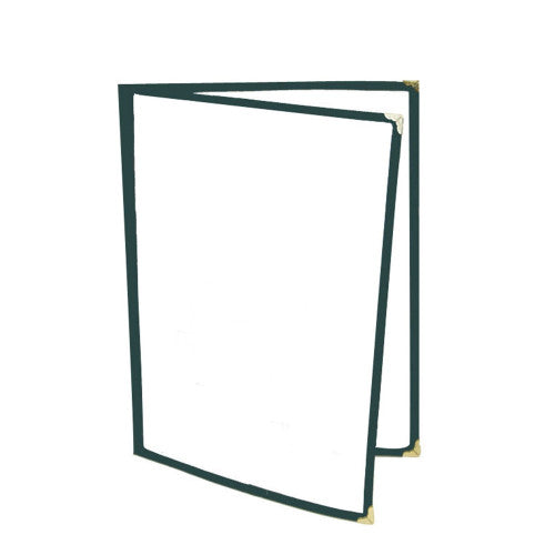 Double Fold Green Menu Cover 216mm x 279mm