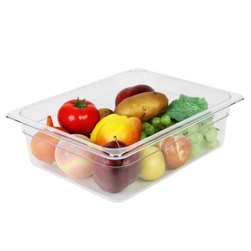 GN 1/2 Polycarbonate Gastronorm 100mm Clear