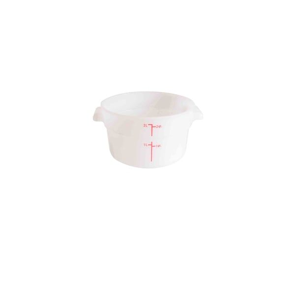 2-Quart Round Food Storage Container White