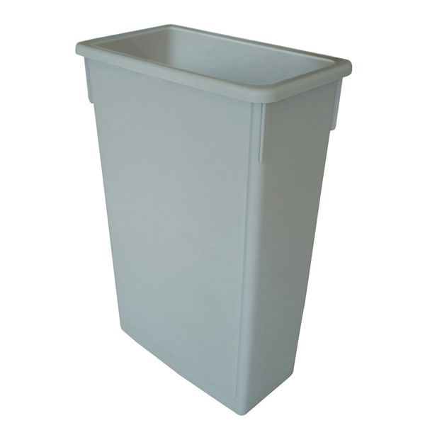 23 Gal Plastic Trash Can w/o Lid Grey