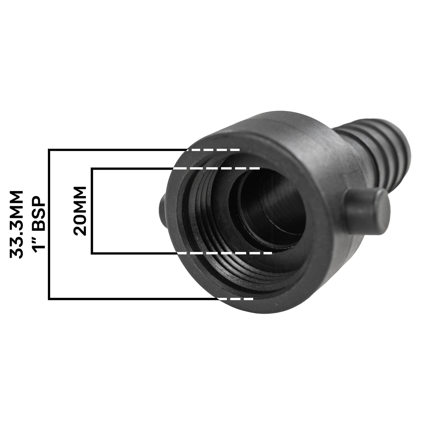 Pond Straight Connector 1in BSPF - 25mm Hose Connector Set Garden Irrigation Kit