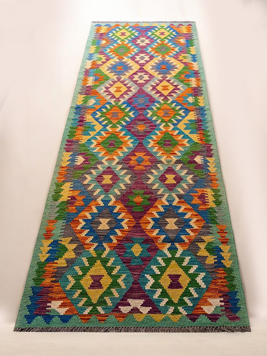 Maimana Afghanistan Kilim Rug - 300 x 86 cm