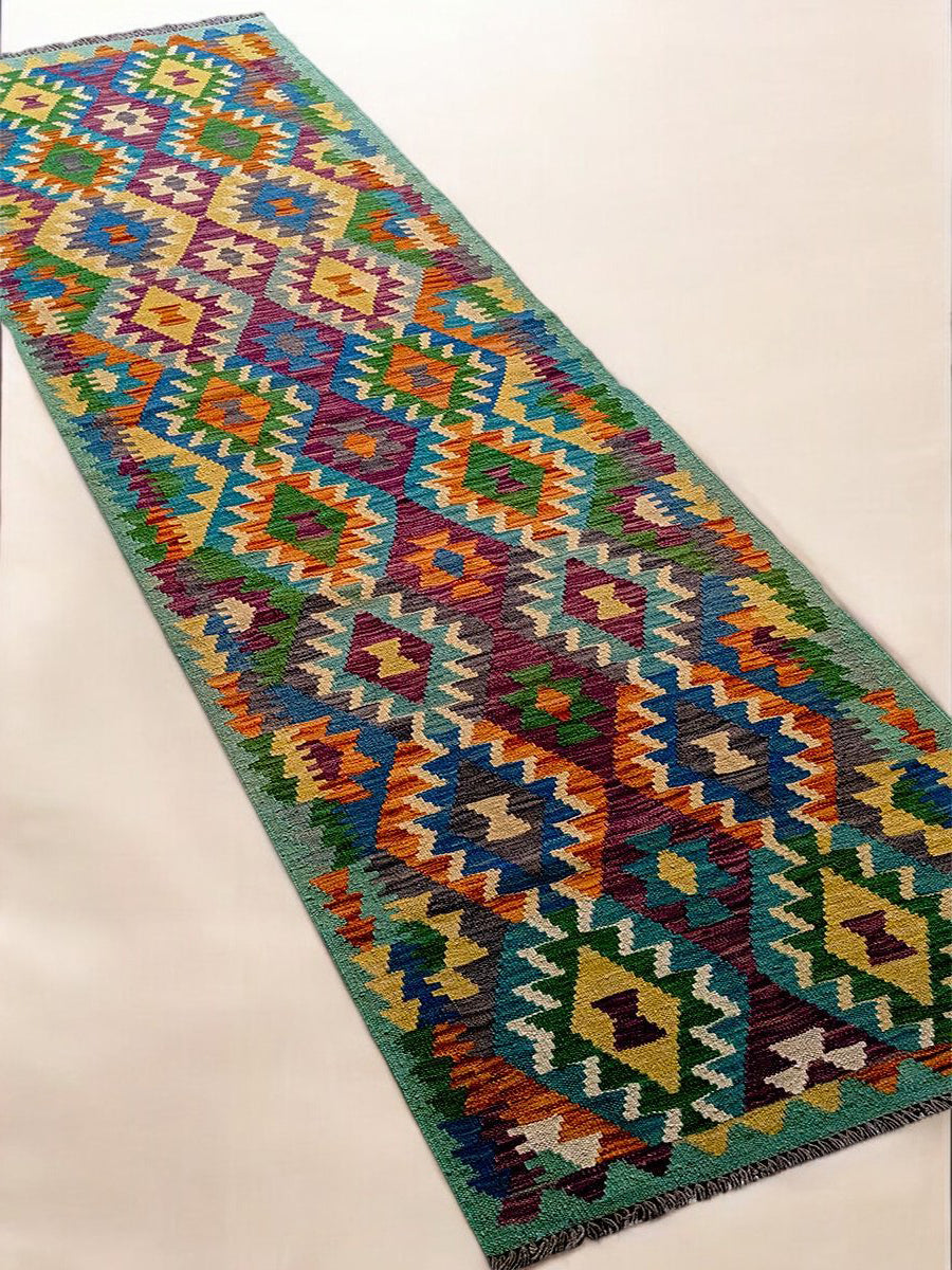 Maimana Afghanistan Kilim Rug - 300 x 86 cm