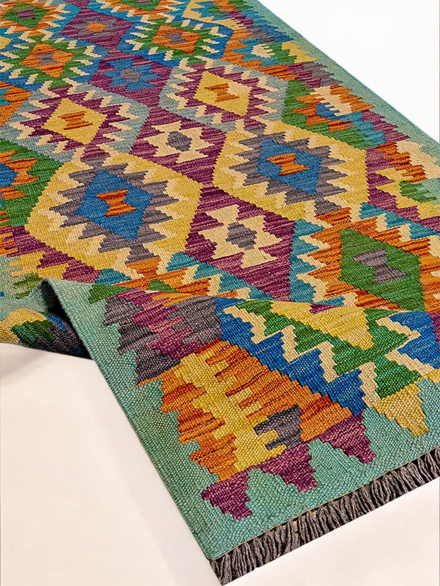 Maimana Afghanistan Kilim Rug - 300 x 86 cm