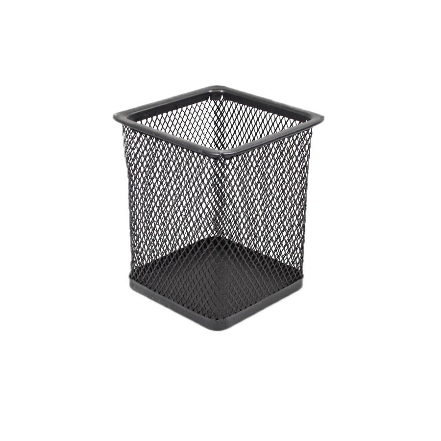 BlackSilver Mesh Pencil Organizer for Stylish Desk Organization