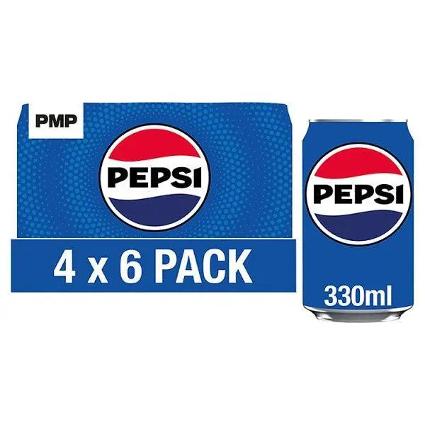 Pepsi Cola Cans 6 x 330ml (Case of 4)