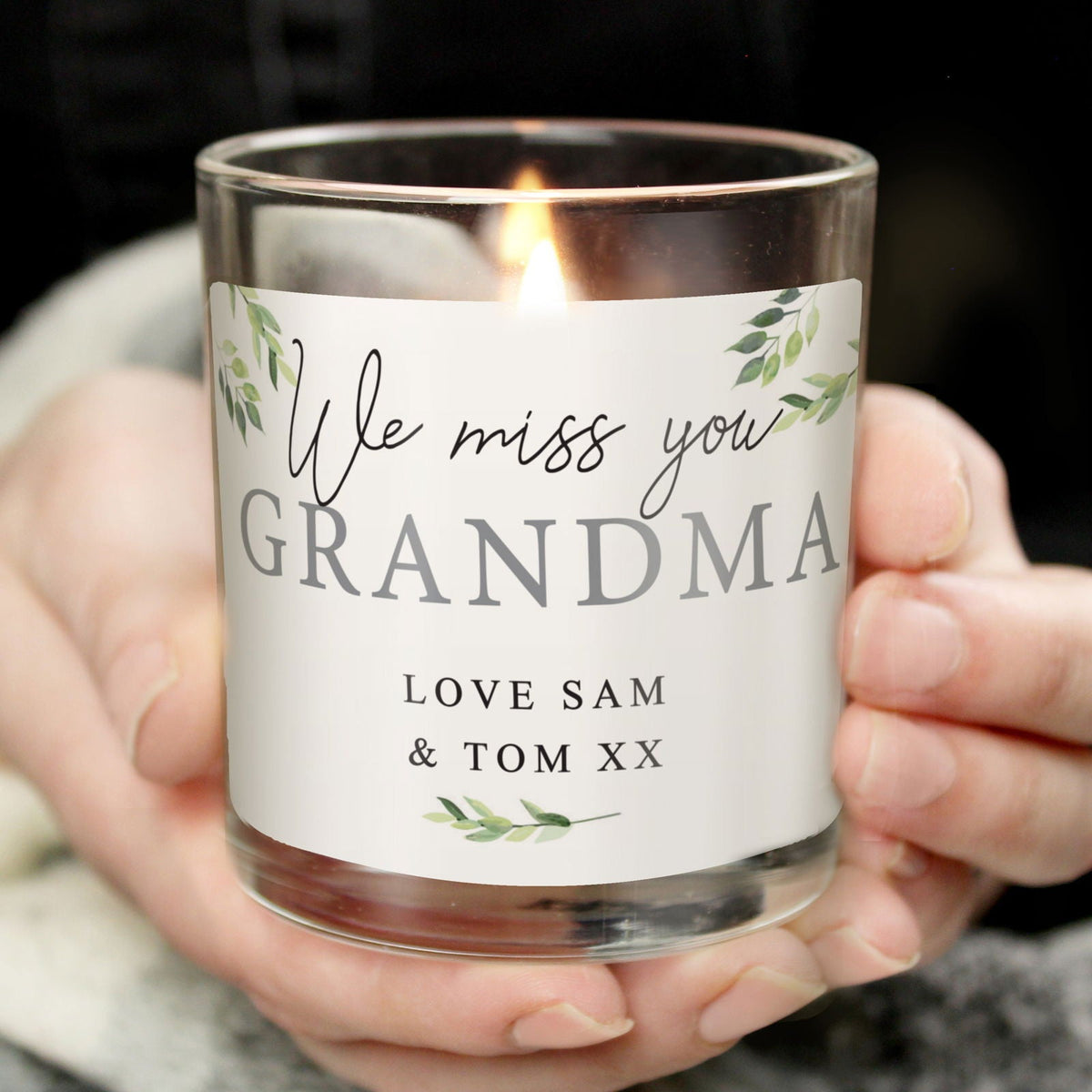 Personalised Botanical Scented Jar Candle
