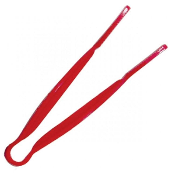 Polycarbonate Red Flat Grip Tongs 305mm