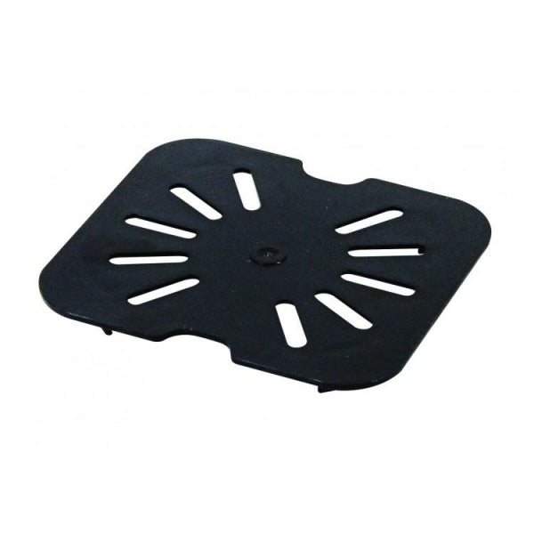 GN 1/6 Polycarbonate Gastronorm Drain Shelf Black