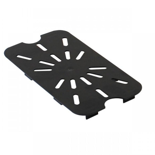 GN 1/4 Polycarbonate Gastronorm Drain Shelf Black