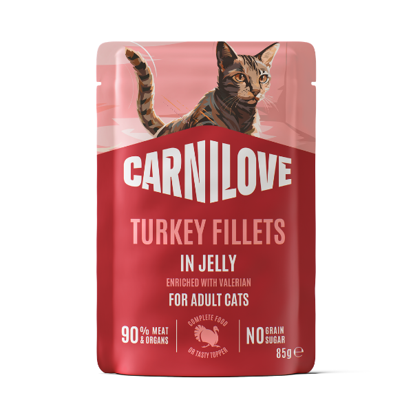 Carnilove Jelly Turkey with Valerian Cat Pouch 24 x 85g