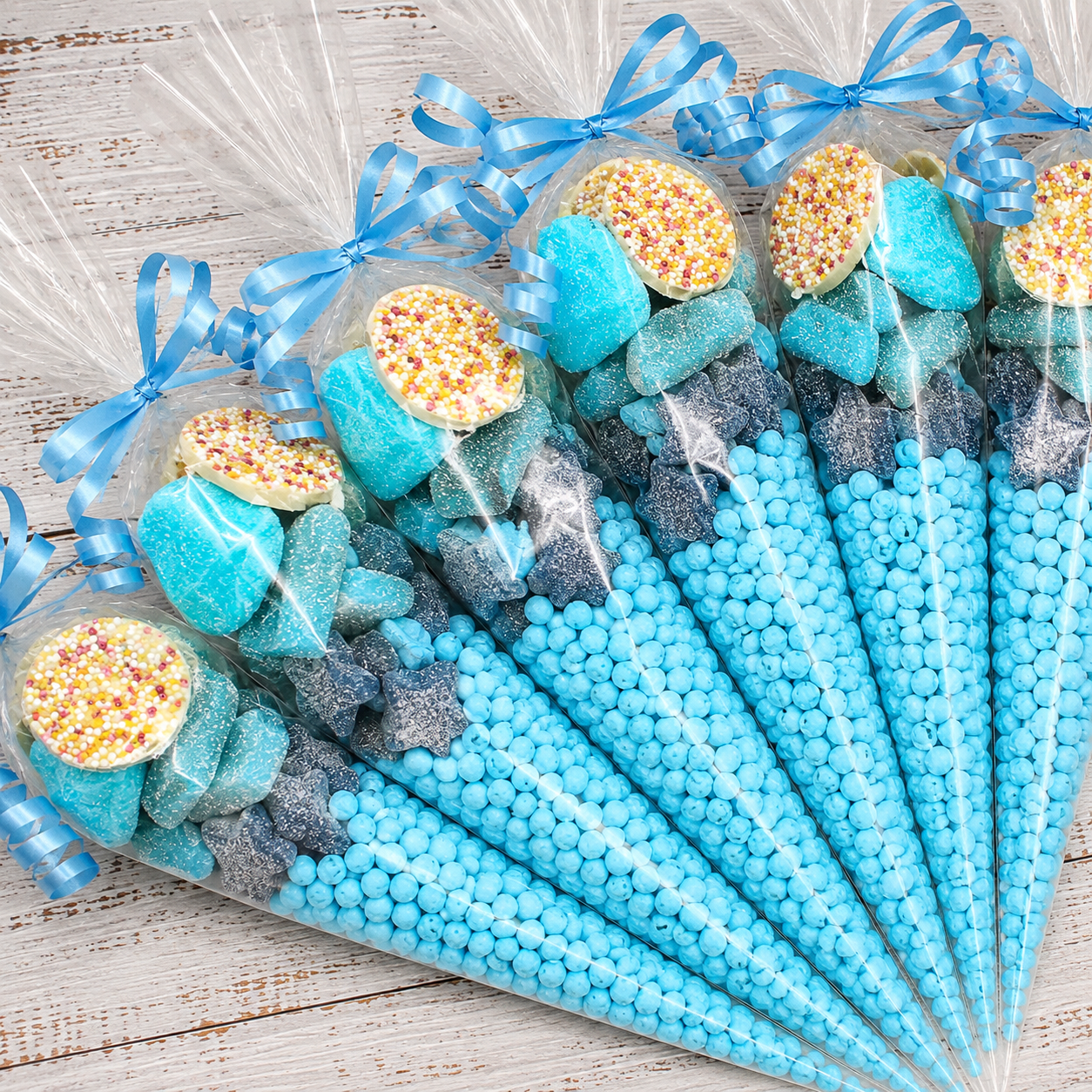 Prefilled Sweet Shop Made Blue Sweet Cone