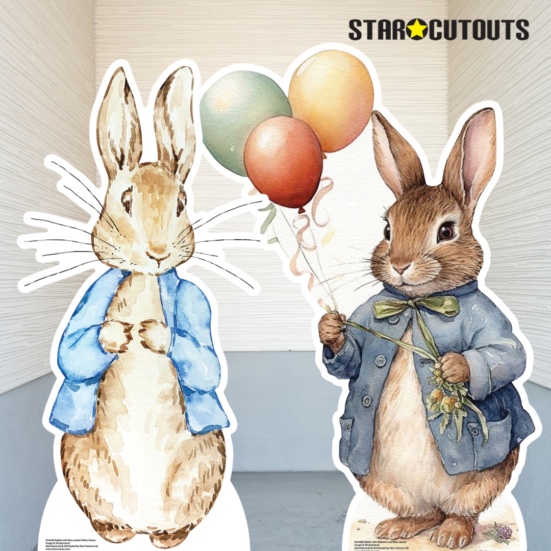 SC4440 Rabbit Blue Jacket Cardboard Cut Out Height 93cm