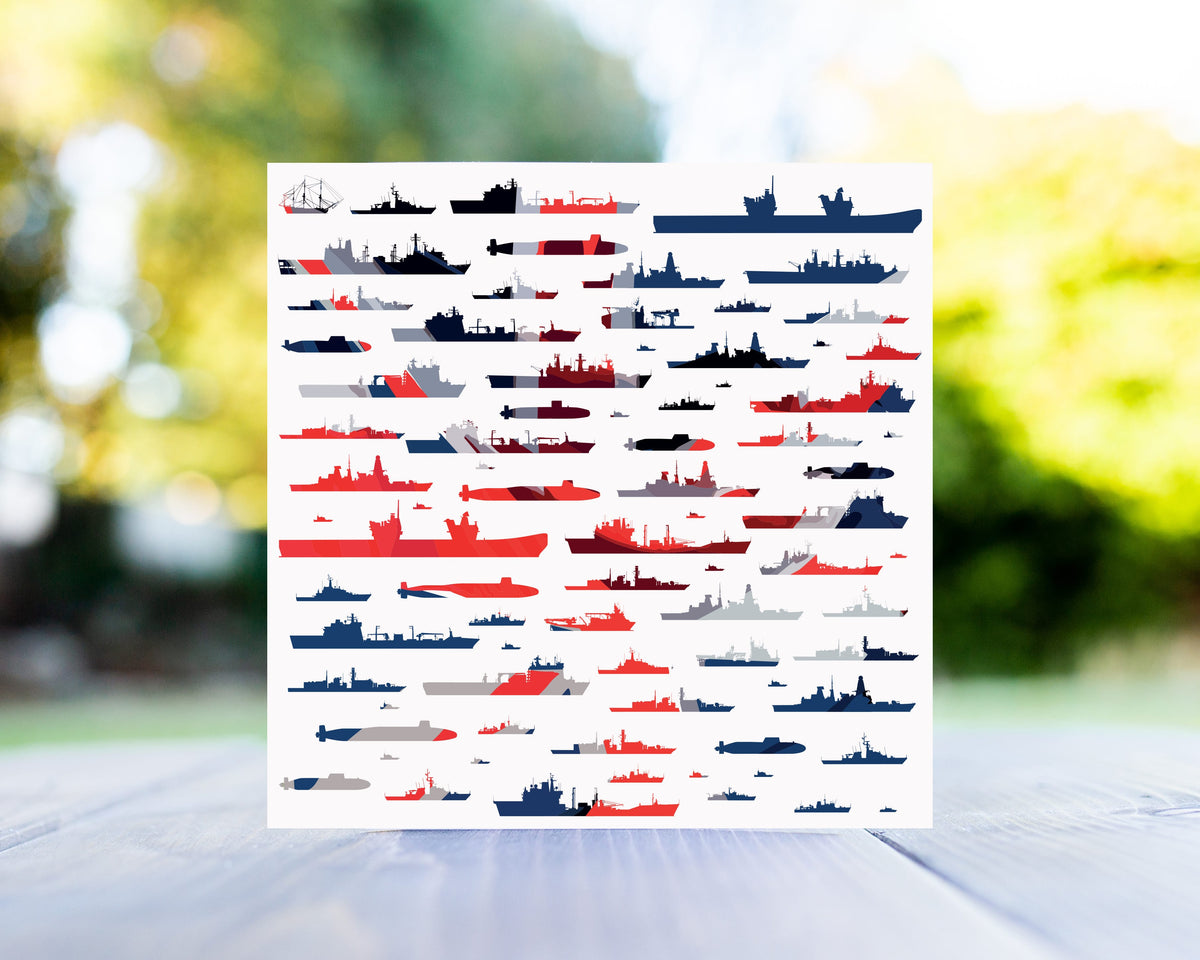 RN & RFA Fleet Union Flag Greeting Card
