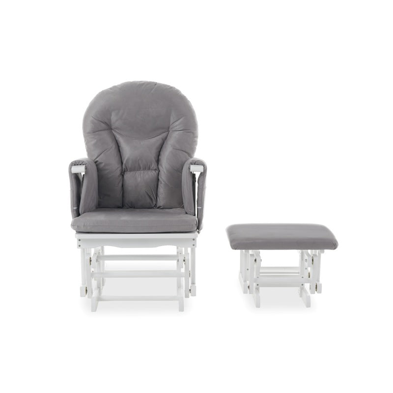 Reclining Glider Chair & Stool - Grey