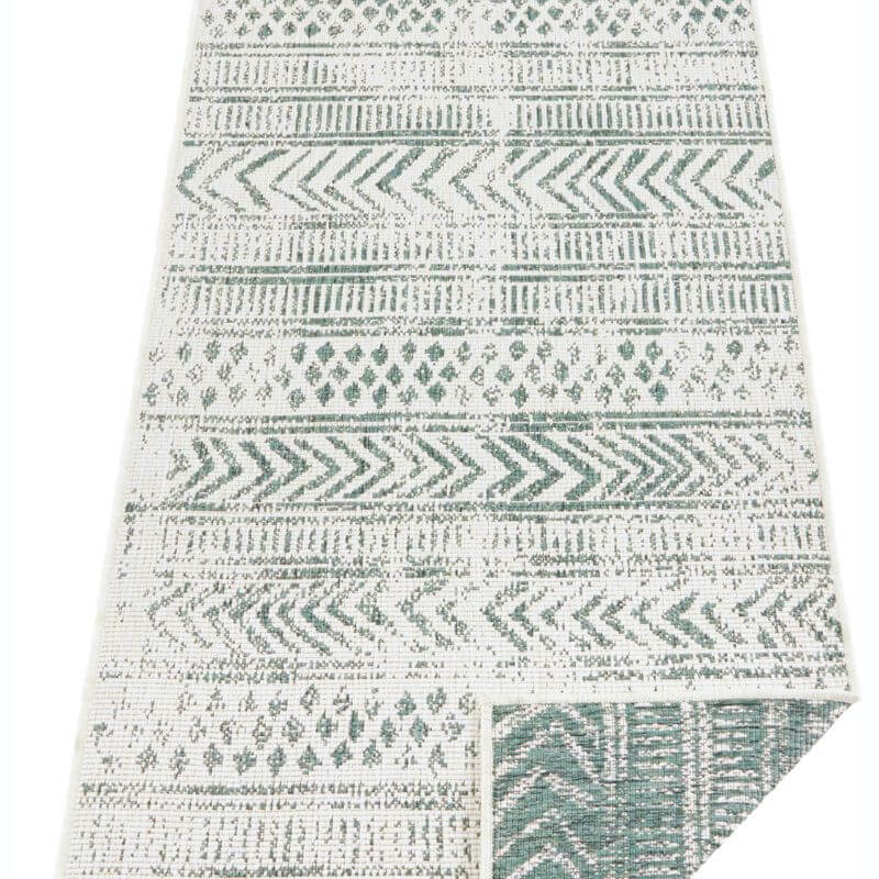 Reversible Geometric Indoor-Outdoor Flatweave Rug