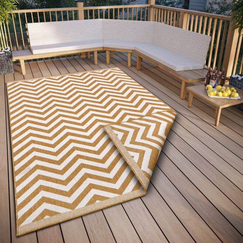 Palma Reversible Indoor-Outdoor Rug Chevron Design