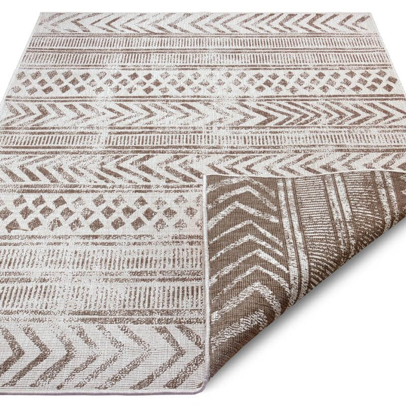 Reversible Geometric Indoor-Outdoor Flatweave Rug