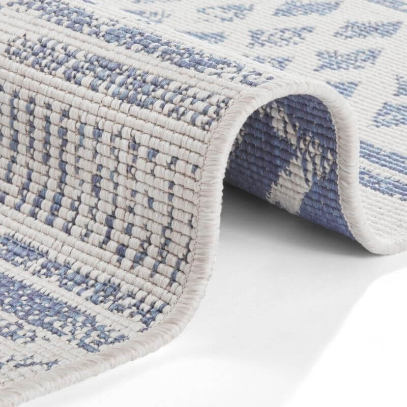 Reversible Geometric Indoor-Outdoor Flatweave Rug